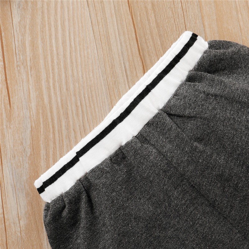 Mikrdoo Em bé dễ thương Áo sơ mi không tay + soóc Bộ quần áo 2PCS Dành cho bé trai 0-18 tháng