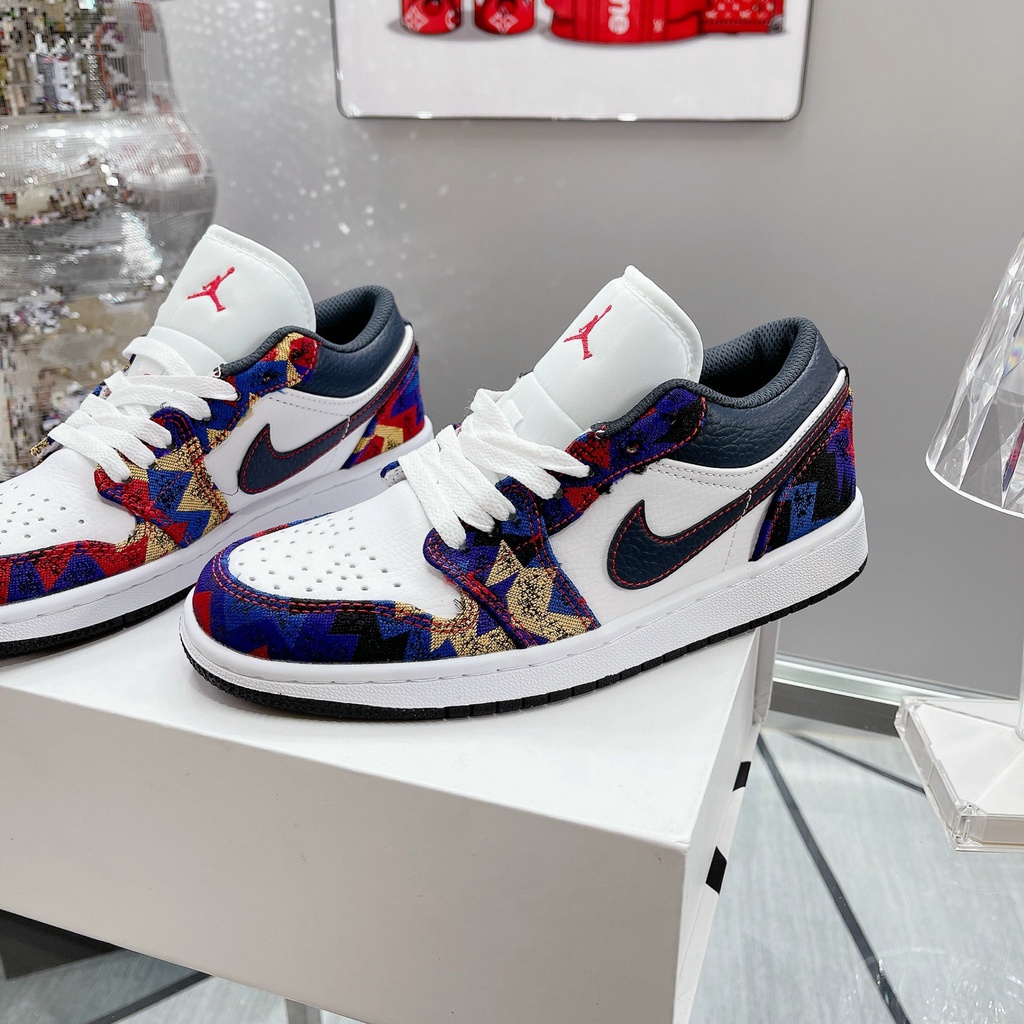Giày Sneaker JD thổ cẩm nam/nữ, Giày jordan thổ cẩm quảng châu cao cấp size 36_43