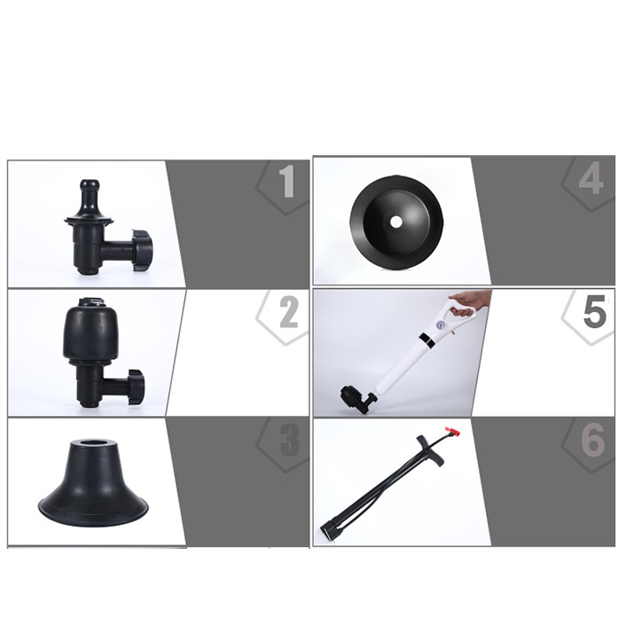 Súng Thông Tắc Bồn Cầu, Bồn Rửa, Cống Thoát Sàn, Bằng Khí Nén Hơi, Đa Năng, Áp Lực 8kg - Dụng Cụ Thông Tắc