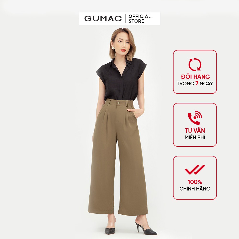 [Mã WABRGUSBD2 giảm 10% tối đa 50k đơn từ 250k] Áo kiểu nữ sách nách GUMAC from rộng công sở AB578 | BigBuy360 - bigbuy360.vn