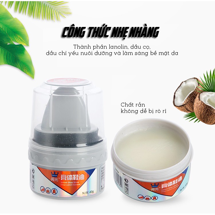 Xi Đánh Bóng Giày Da, Ghế Sofa, Áo Khoác Da, Túi Xách Và Các Loại Đồ Da Cao Cấp Manco 40g BEESIR