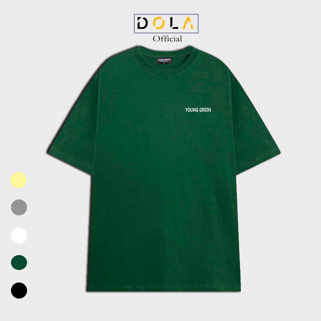 Áo thun Unisex Young Green tay lỡ, Áo phông Nam Nữ cotton cao cấp Form rộng Oversized