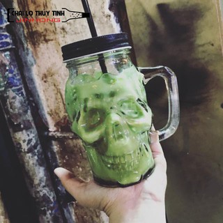 Ly quai thủy tinh đầu lâu 450ml
