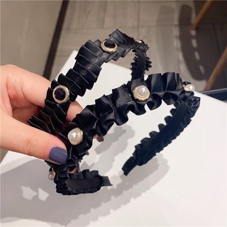 Cài tóc phong cách Hàn quốc , bườm tóc đen đính đá nhân tạo hot trend 2021