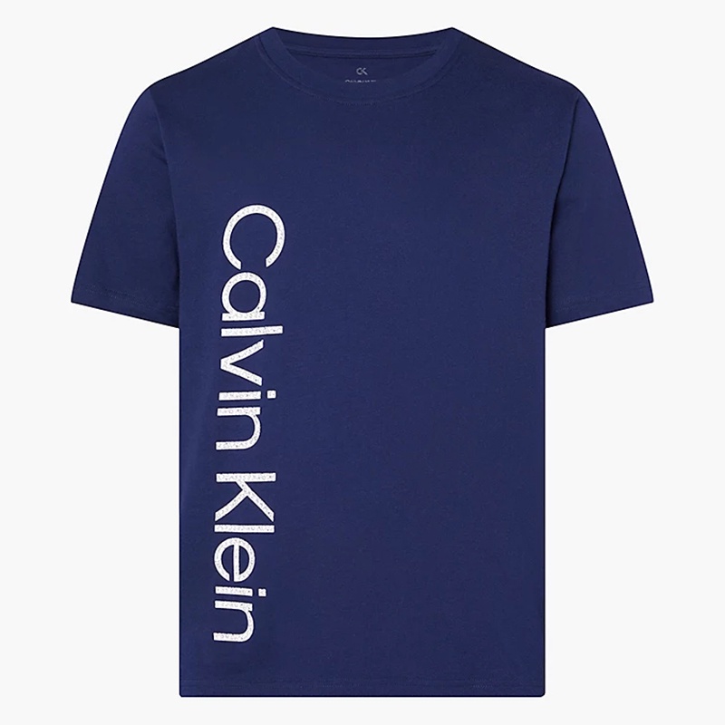 Áo Thun Tay Ngắn Cổ Tròn In Chữ Calvin Klein Cá Tính Cho Nam