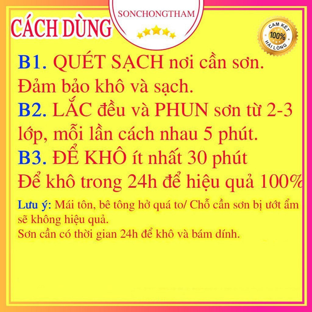 Bình xịt chống thấm , chống nước, chai xịt chống  dột mái nhà, tường, ống nước... đa năng .