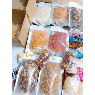 100g Tuyết yến, nhựa đào, bồ mễ, lệ đào, nấm đông trùng, nấm tuyết