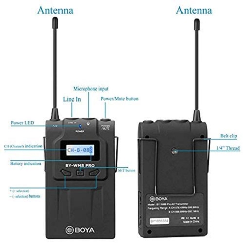 BOYA BY-WM8 PRO K2 - Mic thu âm không dây dành cho Máy ảnh