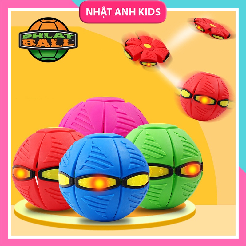 Đồ Chơi Thể Thao Phlat Ball, bóng ma thuật biến hình thành đĩa bay UFO và ngược lại (bản Cao Cấp với đèn led và nhạc)