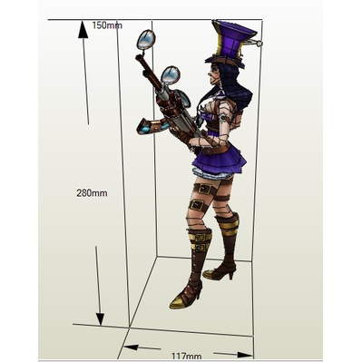 Caitlyn - Mô hình giấy tự lắp ghép