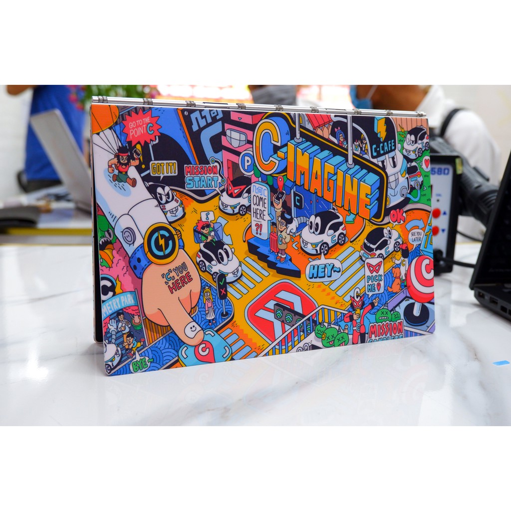 Decal Skin dán Laptop mẫu Stickerbomb