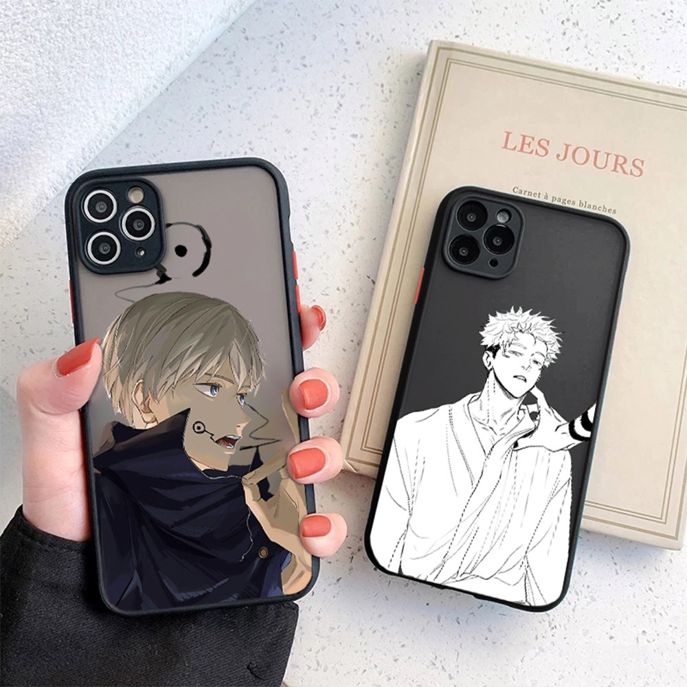 Ốp Điện Thoại Nhựa PC Cứng Mặt Nhám Hình Jujutsu Kaisen Cho iPhone 11 Pro Max 12 13 7 8 Plus SE 2022