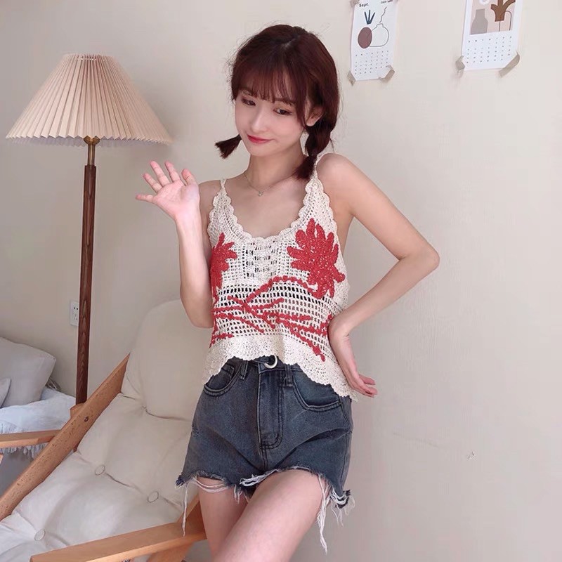 áo len sợi 2s 2 dây thêu nổi hoạ tiết hoa cọ (603#)