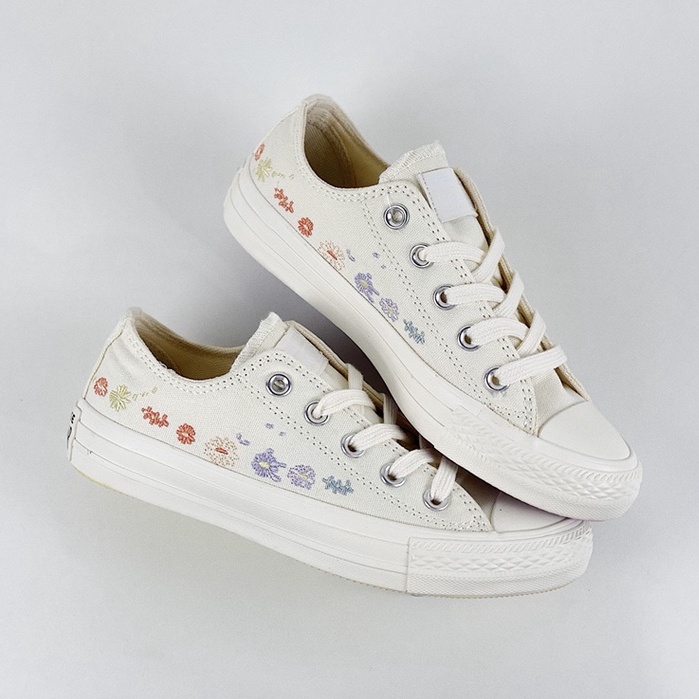 Giày Thể Thao Converse All Star ox Cổ Thấp Chất Liệu canvas Thêu Hoa Nhỏ Cho Nam Nữ-513