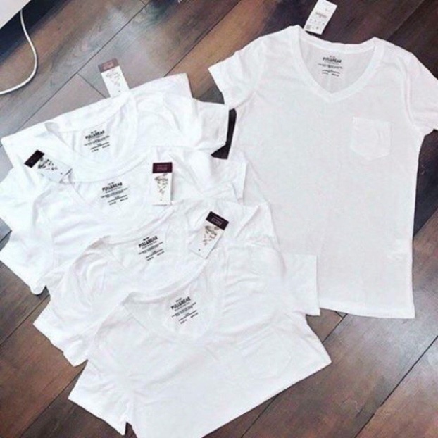Áo phông nữ Shynstores - áo thun nữ basic cổ tim có túi ngực 95% vải cotton dày đẹp freeship