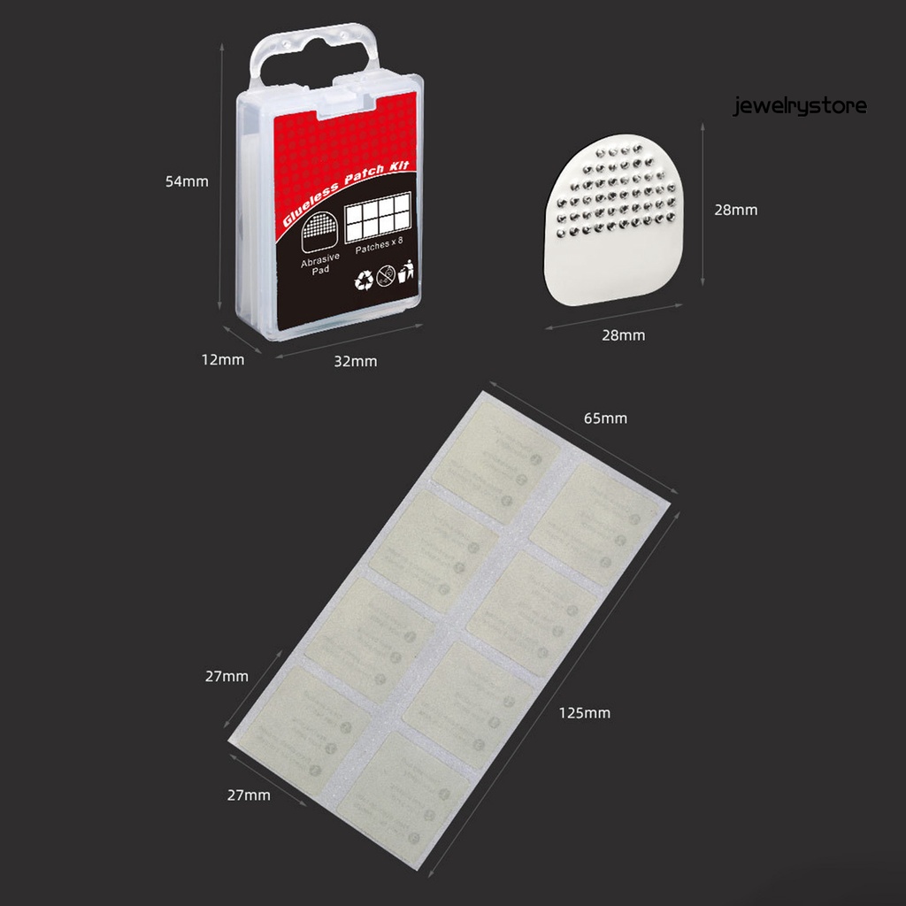 Bộ 8 Miếng Vá Lốp Xe Đạp Bằng Cao Su Trong Suốt Siêu Dính