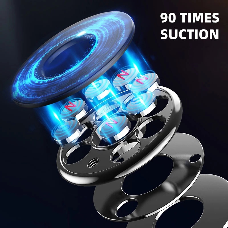 Giá đỡ điện thoại từ tính SEAMETAL gắn bảng điều khiển ô tô nhỏ gọn hình tròn chân đế thích hợp cho Samsung Xiaomi