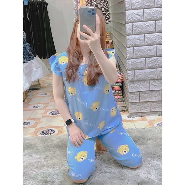 bộ lửng mặc nhà chất lụa hàn