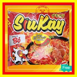 mì tôm siêu cay siukay hải sản bò 7 cấp độ thơm ngon 128G