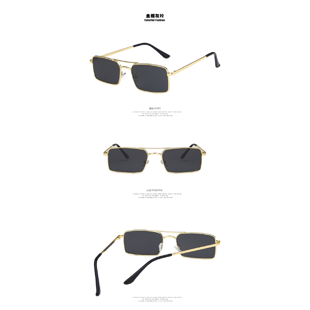 Kính Mát Gọng Kim Loại Màu Thời Trang Chống Tia Uv400