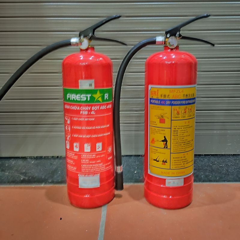 BÌNH CHỮA CHÁY - BÌNH CỨU HỎA 4KG GNI DRAGON, FIRE STAR VIỆT NAM (DẠNG BỘT KHÔ)