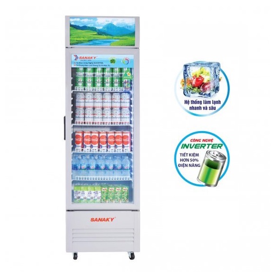 VH-218K3L - Tủ mát Inverter SANAKY VH-218K3L 170 lít - 1 CÁNH, DÀN LẠNH NHÔM, MIỄN PHÍ GIAO HÀNG HCM.