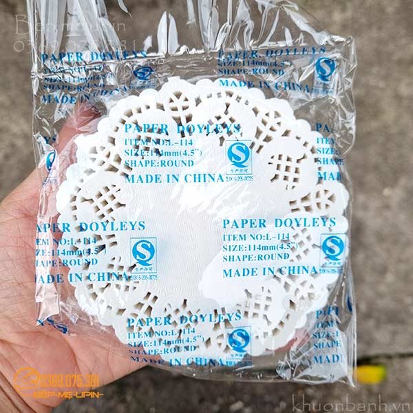 Giấy ren lót bánh đế tròn ( 150 tờ) nhiều size