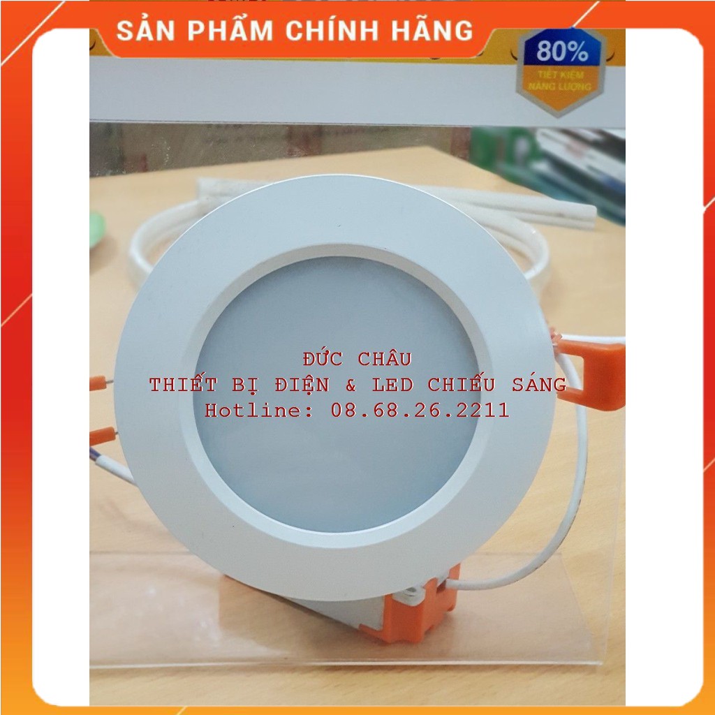 Đèn led âm trần 7w đế đúc lỗ khoét 90 Asia