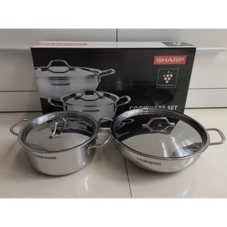 BỘ NỒI VÀ CHẢO  INOX PR-J03