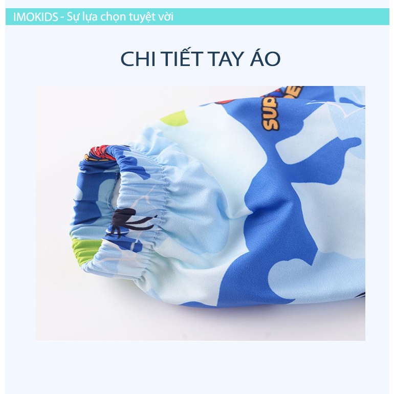 Áo khoác gió bé trai Ravedye Bear 11-23kg áo khoác dù trẻ em 2 lớp chất Poly chống thấm nước nhẹ kín gió có nón có lót