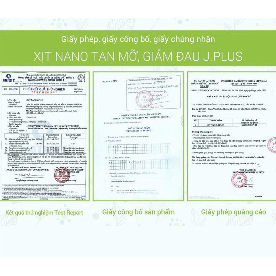 J PLUS XỊT TAN MỠ NANO ĐAN TRƯỜNG CHÍNH HÃNG