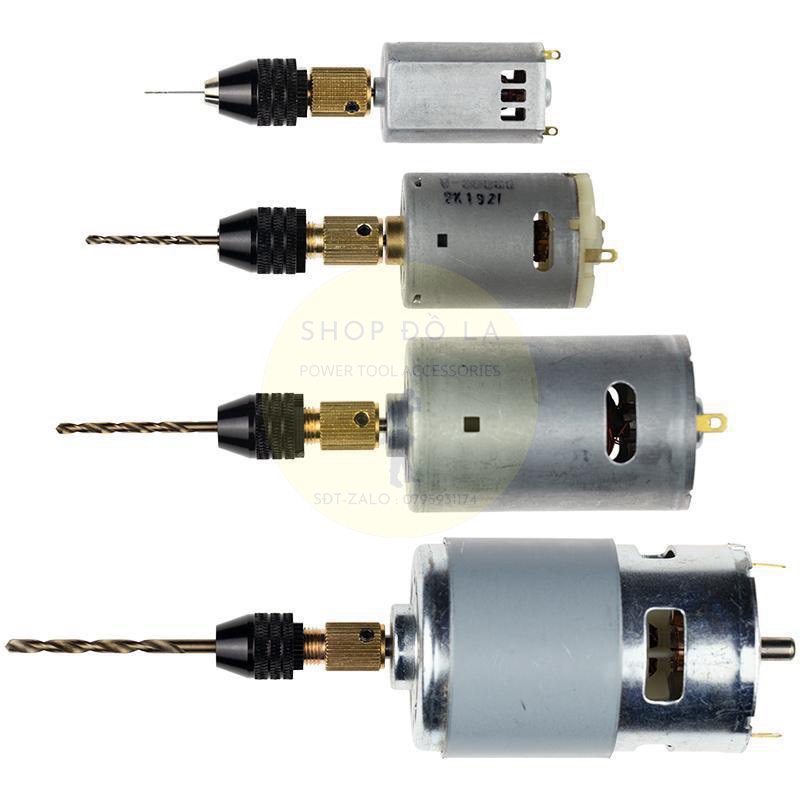 Đầu Kẹp Mũi Khoan Mini Cho Động Cơ Điện, Motor Trục 2mm/2.3mm/3mm/3.17mm/5mm