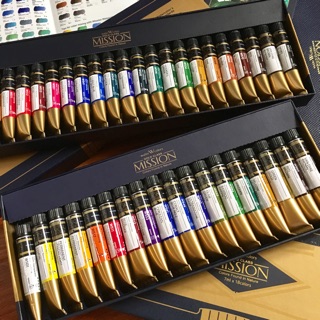 [BB Corner] Full bộ Màu nước Mijello Mission Gold 7ml - 15ml các set 18-24-34 màu | Màu nước cao cấp hạng hoạ sĩ