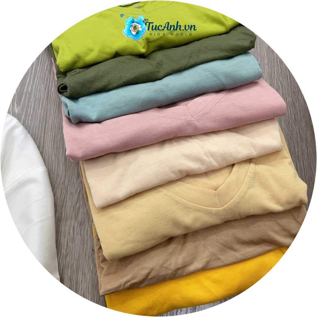 Áo Thun Cotton Trơn Ngắn Tay Nữ Nhiều Màu Cổ Tim, Áo Phông Cộc Tay Cổ V, Mềm Mịn Thoáng Mát - TucAnh | BigBuy360 - bigbuy360.vn