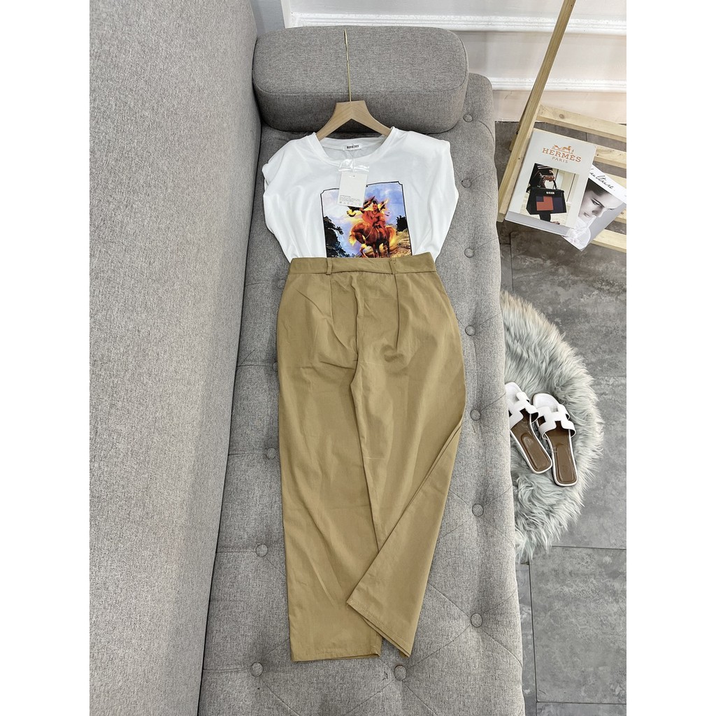 Set đồ nữ cá tính, set quần lửng áo thun đi chơi sang chảnh mùa hè đẹp 8A00205 | BigBuy360 - bigbuy360.vn