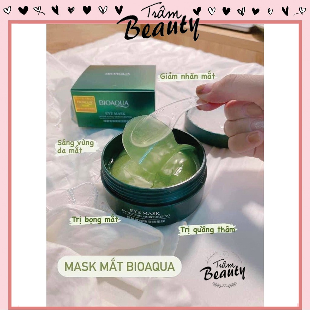 🍉Mask Mắt 🍉Mặt Nạ Mắt BIOAQUA - Thâm Mắt Không Còn Là Vấn Đề(Hộp 60 miếng)