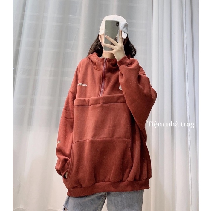 áo hoodie khoá kéo nỉ bông phối túi | BigBuy360 - bigbuy360.vn