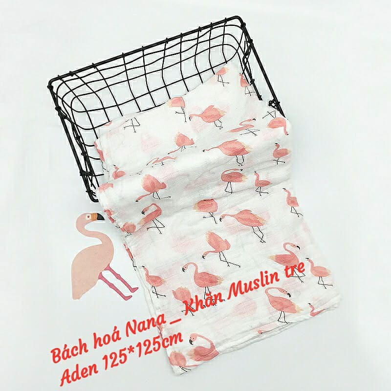 Khăn tắm/ chăn quấn bé Aden sợi tre 2 lớp MUSLIN TREE  siêu êm siêu rút mồ hôi cho trẻ từ sơ sinh - NANA SHOP MOMY BABY