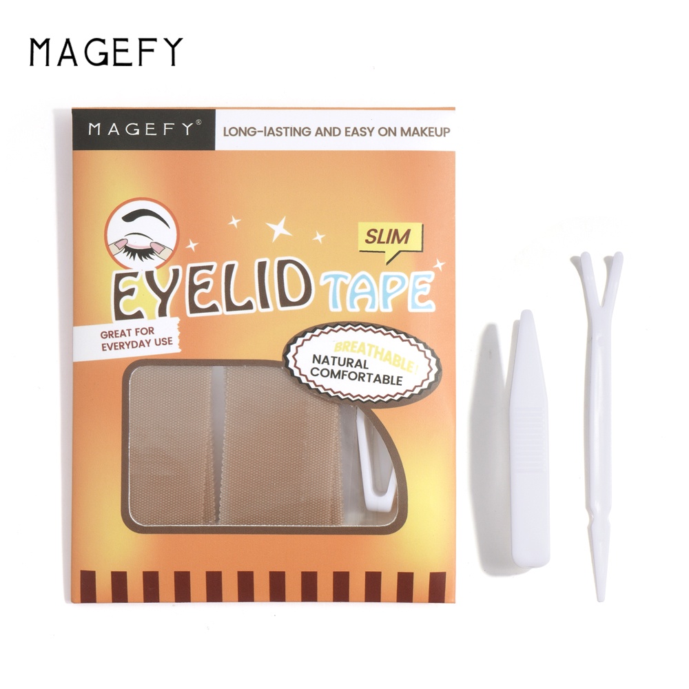 Set 20 miếng dán kích hai mí dạng lưới MAGEFY kèm nhíp trang điểm tiện dụng