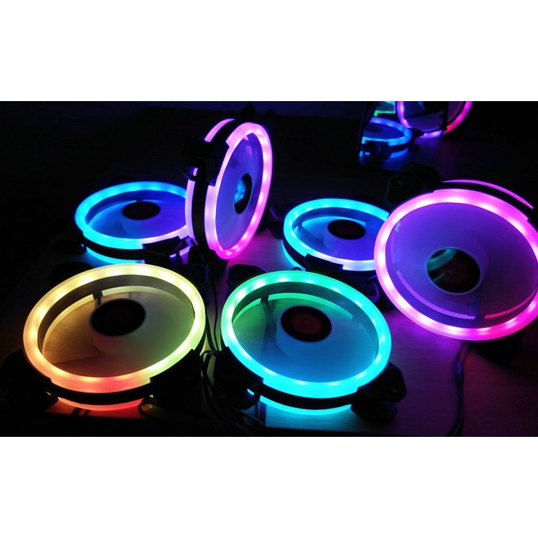 Fan CoolMoon Dualring RGB 16 Triệu Màu Kèm 366 Hiệu Ứng (V2)