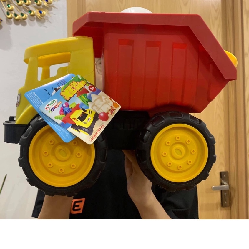 Đồ chơi hướng nghiệp  - XE TẢI Size Đại Chở Cát Sỏi kích thước lớn 35x24x24cm Hàng Việt Nam