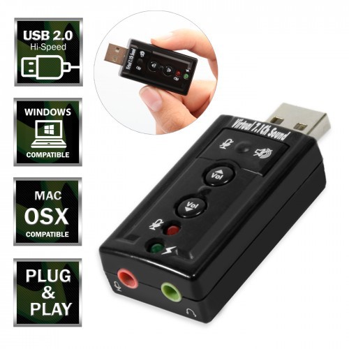 USB Sound Âm Thanh PC/Laptop Out Loa 3D 7.1