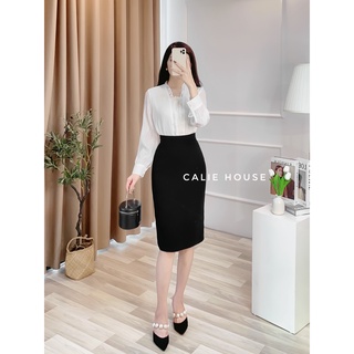 Áo sơ mi tơ xước cao cấp thời trang nữ Calie House A335
