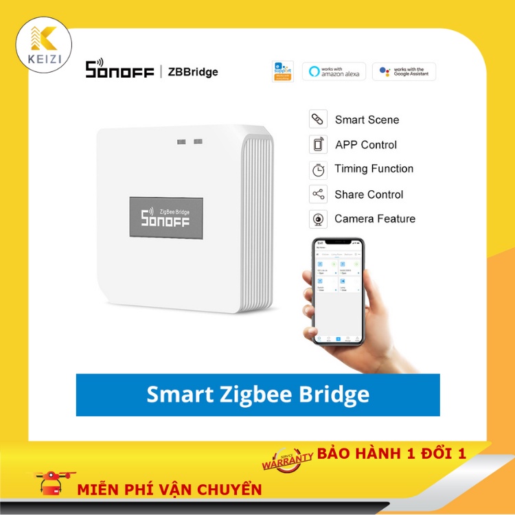 (BH 1 tháng) Sonoff ZBBridge Cầu nối Zigbee thông minh giữa ZigBee và thiết bị Wi-Fi Kết Nối eWelink