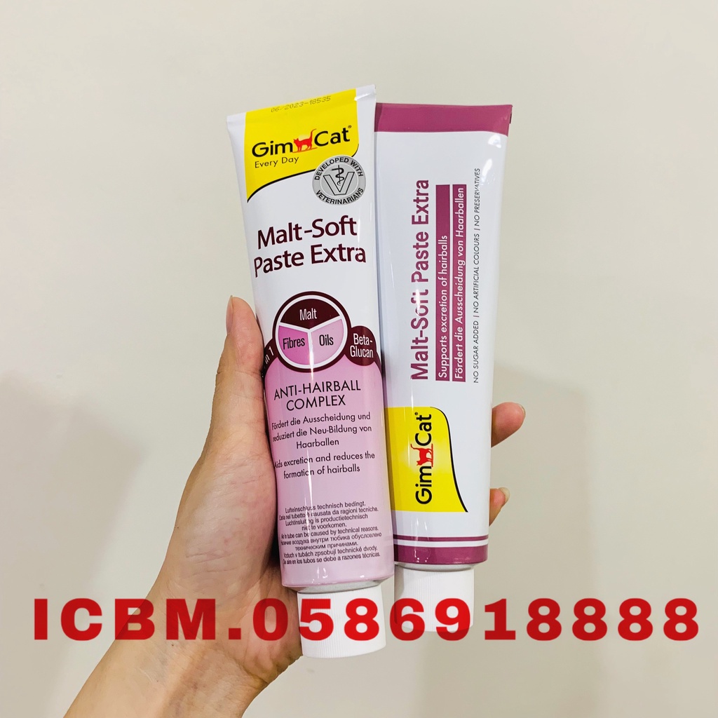 GEL TIÊU BÚI LÔNG GIMCAT MALT-SOFT PASTE EXTRA CHO MÈO, THÚC ĐẨY BÀI TIẾT BÚI LÔNG 50G GIÁ RẺ