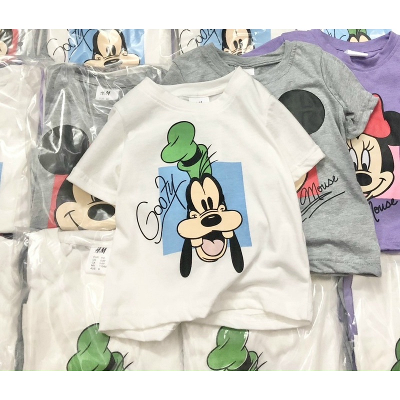 Set 3 áo cộc tay Mic.key cho bé gái 3 màu size từ 10-22 cân