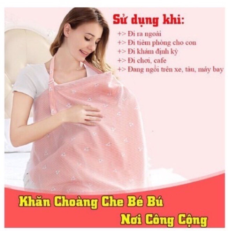 Khăn choàng cho con bú,Giúp mẹ che chắn bầu ngực khi cho con bú hoặc hút sữa nơi công sở hay các khu vực không có phòng