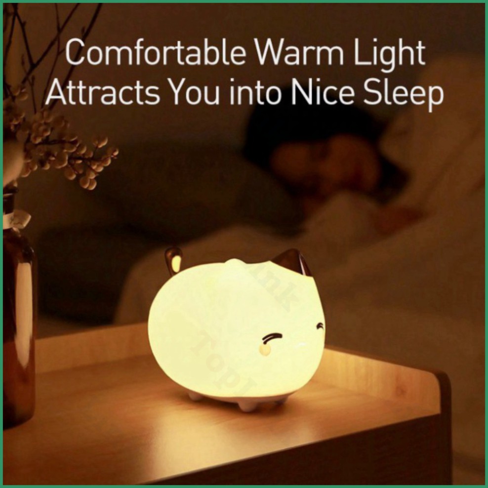 [TopLink] Đèn LED, Đèn Ngủ Hình Thú Dễ Thương Baseus Cute Series Silicone Night Light Với Dung Lượng Pin 1100mah, Cảm Bi