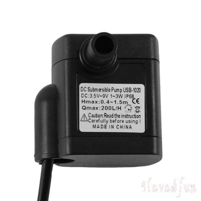 Máy Bơm Nước Mini Cho Bể Cá 3w Usb-1020 Dc3.5V-9V