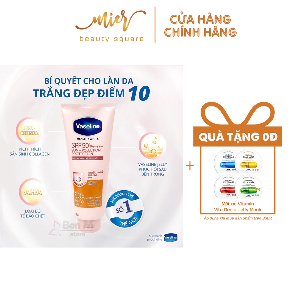Sữa Dưỡng Thể Chống Nắng Vaseline Healthy White 50X 320ml